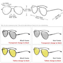 CoolPandas marca piloto gafas de sol hombres mujeres fotocromáticas día noche conducción polarizada Sun Glasse camaleón anteojos de sol hombre