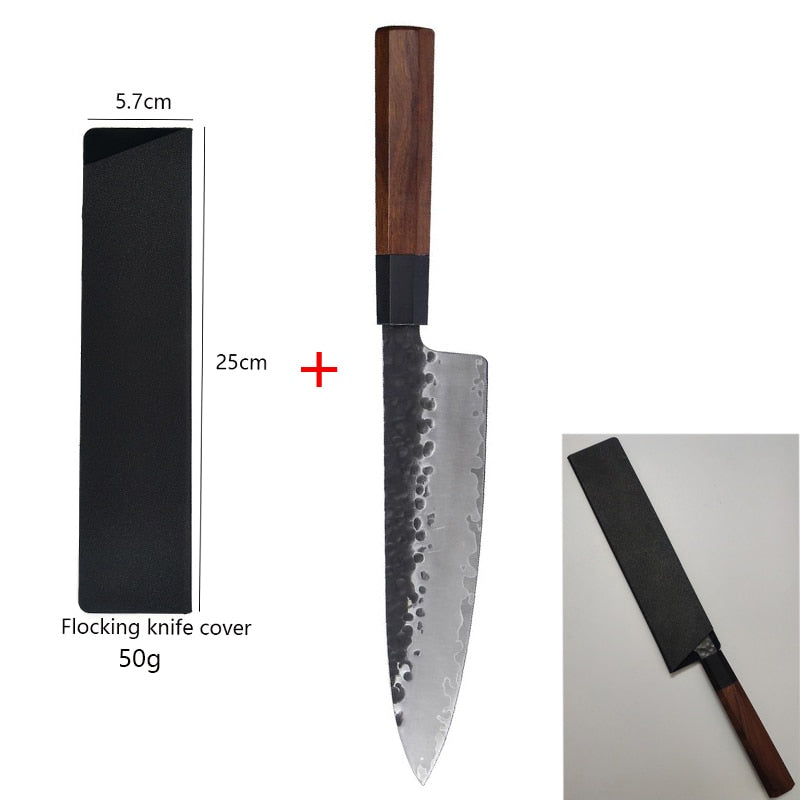 Handgefertigte japanische Küchenmesser aus verkleidetem Stahl, Kochmesser, Nakiri-Messer, Fleischerbeil, Sushi-Messer, Allzweckmesser, Cutter