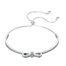 BISAER 925 Sterling Silver Pulseira Snowflake Bangles 925 Heart Snake Chain Clasp Femme Silver Bracelet For Women Jewelry