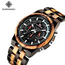 Mix Sandale Holz Herren Sportuhren Holz Armbanduhr Holz Bambus Herrenuhr Holzband Quarz Ehemann Chronograph Relogio