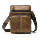 Westal Umhängetasche Herren Umhängetasche echtes Leder Klappe klein männlich Mann Crossbody Taschen für Herren Naturleder Tasche M701