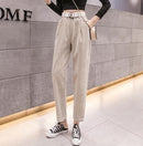 Casual Streetwear Pluderhosen Frauen Herbst Winter Lose Elastische Taille Cord Damen Hosen Harajuku Samt Warme Hosen Weiblich