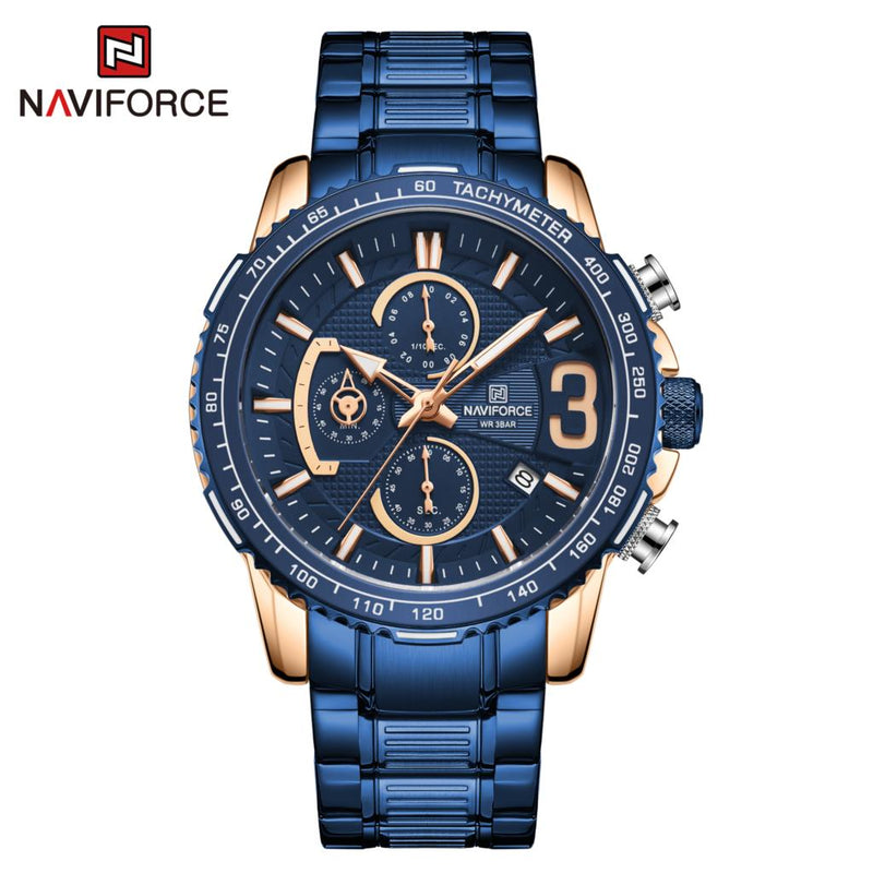 NAVIFORCE Chronograph Watch Mens Watches Top Brand Fashion Business Wristwatch Sport Quartz Date Waterproof Clock Male 2020 New