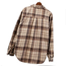 Plaid Shirts Women Top And Blouses Long Sleeve Oversized Cotton Ladies Casual Blusas One Pocket Loose Female Checked Shirt 2022