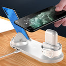 EXPUNKN Kabelloses Ladegerät 6 in 1 10 W Qi Fast Stand Carga Rapida Dock Station Carregador Sem Fio für Iphone Apple Watch Airpods