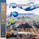 Skibrille, OTG Anti-Fog Snowboard Skate Snowmoblie Double Layer sphärische Linse Schneebrille Herren Damen M4