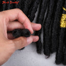 Crochet Hair Dreadlocks Faux Locs Braiding Hair Extensions Synthetic Decorative Braids Pre Stretched 12Inch  for Women Black