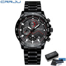 CRRJU 2021, nuevos relojes de moda para hombre con acero inoxidable, marca superior, cronógrafo deportivo de lujo, reloj de cuarzo para hombre, reloj Masculino