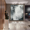 Large Abstract Painting Black White Modern Landscape Wall Art Handmade Painting Wall Painting For  Home Living Room Decoration