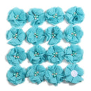 240 STÜCKE 5,5 cm 2 "Perlen Cluster Strass Mitte Chiffon Haar Blume Hand Nähen Blume Boutique Für Baby Stirnbänder