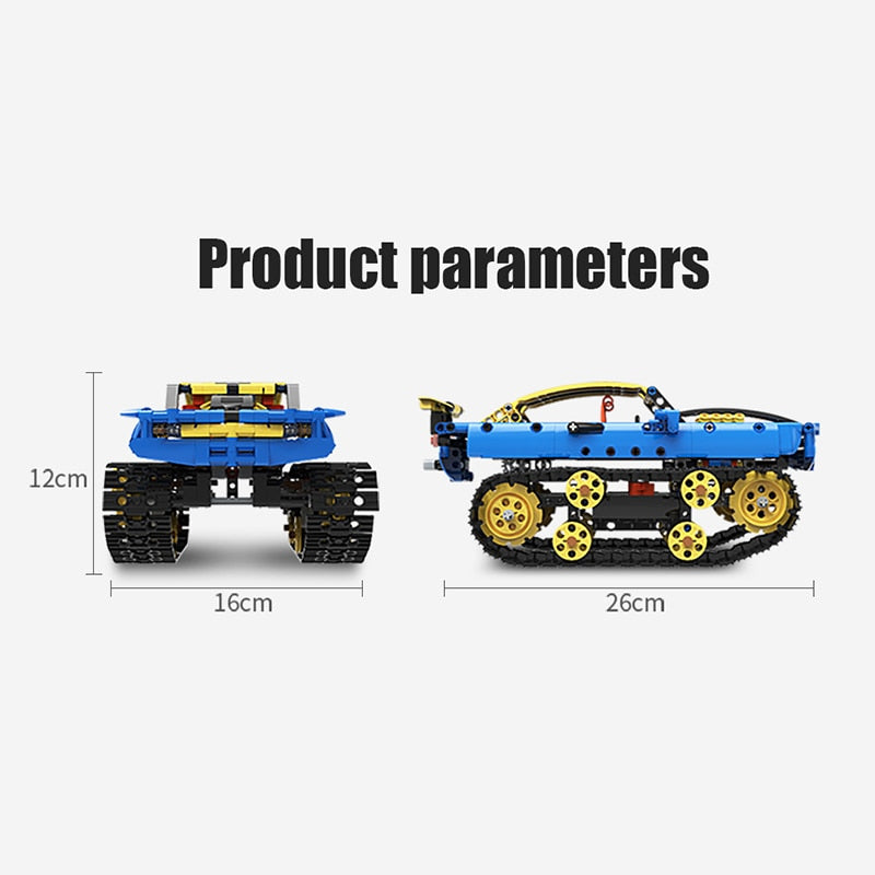 City Off-road RC Racing Car Electric Building Blocks APP Remote Control Tank military Bricks Toys For Children