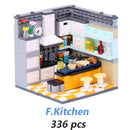 MEOA Living House Sets 6 Stile Einrichtungsbausteine ​​MOC Bricks City Friends Home Building Sets Lernspielzeug Geschenk