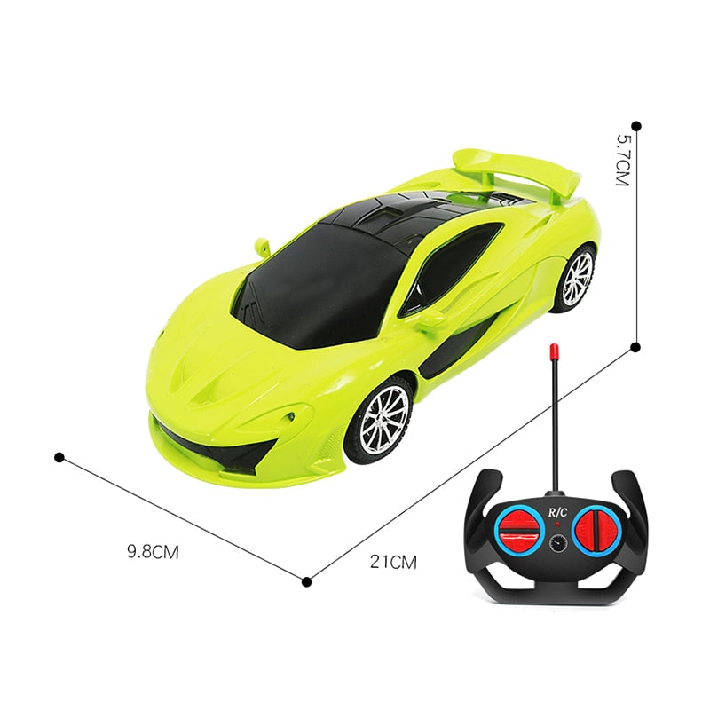 1:18 Rc Car 4wd MODE2 ruedas eléctricas de plástico para niños juguetes educativos juguetes de coche de Control remoto para niños