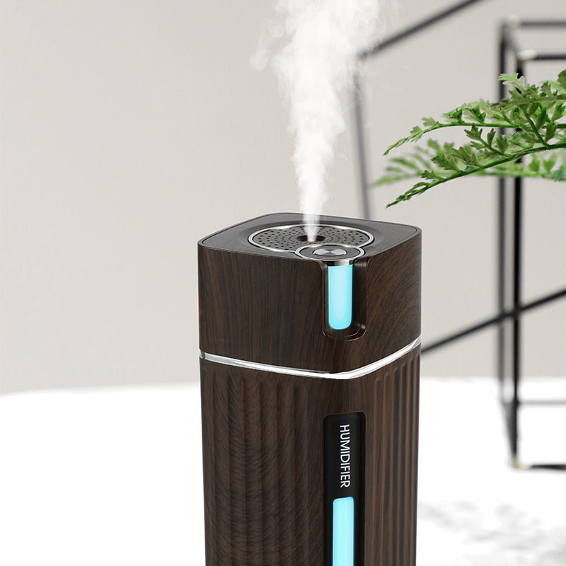 Humidificador de aire USB portátil de 300ML, difusor de agua con luz para el hogar, coche, Humidificador fresco ultrasónico, Mini generador de niebla, nebulizador