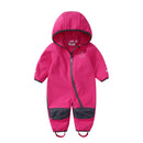 HONEYKING Softshell-Overalls für Kinder plus Samt-Strampler Winddichter Regenfester Overall Wasserdichter Overall Warmer Kinder-Overall