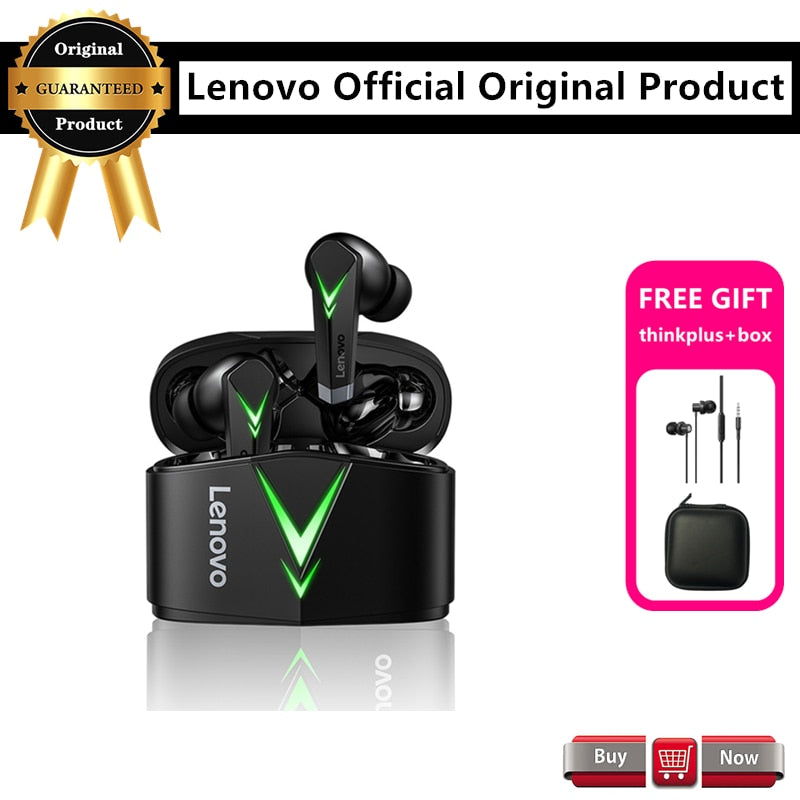 NeuOriginal Lenovo Wireless Kopfhörer TWS Gaming Earbuds Bluetooth5.0 Low Latency Sports Headset mit Mic HIFI 3D Stereo Bass LP6