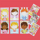 9 teile/satz Aufkleber DIY Nette Aufkleber Kinder Puzzle Spiele Make-a-Face Prinzessin Tier Dinosaurier Montieren Spielzeug für Mädchen Training