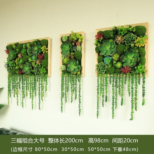 Fresh Style artifical Succulent plants nordic Wall mounted carft art girls room decor dream catchers modern decor