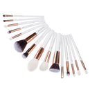 Jessup Make-up-Pinsel-Set Foundation Buffer Shader Brush 15pcs Black/Rose Gold Natural-Synthetic Hair Kисти для Mакияжа