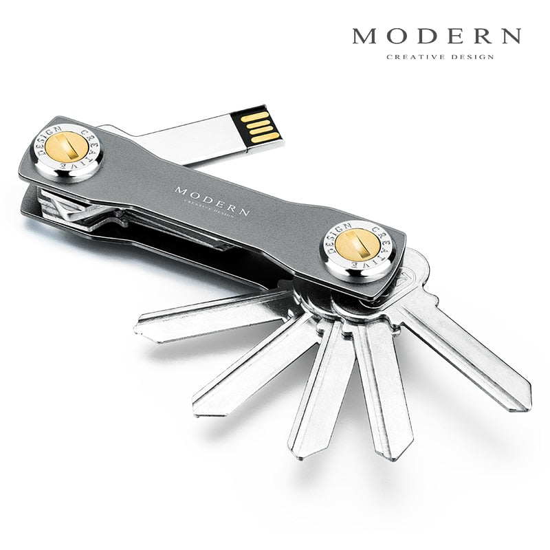 2022 Modern-Brand Aluminium Key Wallet DIY Schlüsselanhänger EDC Pocket Key Holder Key Organizer