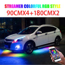 Niscarda 4 STÜCKE 12 V IP65 App-Steuerung RGB-LED-Streifen unter dem Auto 60 90 120 cm Röhren-Unterflur-Unterbodensystem Neonlicht