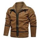 Eur/US Größe Mens Casual Faux Pelz Lederjacke Motorrad PU Mäntel Winter Oberbekleidung Männer Pelzkragen Jacken Männliche Marke Kleidung