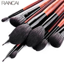 RANCAI 12-teiliges hochwertiges Make-up-Pinsel-Set, Foundation-Puder, Rouge, Lidschatten, Schwammpinsel, weiche Wollfaser, Haarkosmetik-Werkzeuge