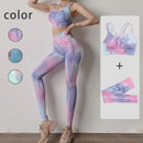 2 STÜCKE Nahtlose Frauen neue färben Yoga Set Workout Sportswear gym fitness Kleidung Sport-BH Hohe Taille Leggings Sport Suits2021