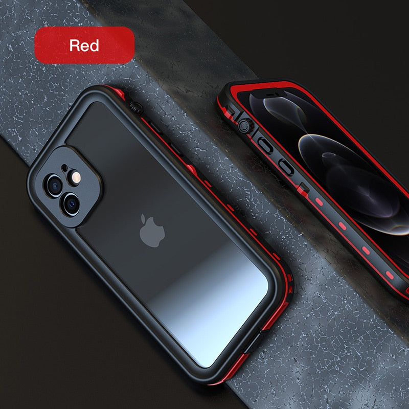 Funda impermeable IP68 Real para iPhone 13 12 Pro Max 12 Mini 11 Pro X 10 XR XS Max Clear Underwater Protect funda de teléfono a prueba de agua