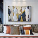 Großes Gemälde Handgemalter Liebhaber Regen Landschaft Ölgemälde auf Leinwand Wandkunst Bilder für Wohnzimmer Wohnkultur bestes Geschenk