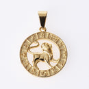 Jeroot, ventas al por mayor, colgante de acero inoxidable con 12 horóscopos, joyería con signo del zodiaco, collar con 12 constelaciones