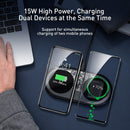 Baseus Visible Qi Wireless Charger 15W For Huawei P30 Pro Dual Wireless Charging Set For iPhone 11 Pro Max Xs Xr X 8Plus AirPods