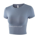 Peeli Kurzarm Gym Top Sport Shirt Damen Yoga Top Fitness Cropped Top Sport Running Active Wear Atmungsaktive Workout T-Shirts