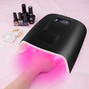 Kabellose UV-LED-Nagellampe, wiederaufladbarer Nageltrockner für alle Gele, polnisches Sonnenlicht, Infrarotsensor, LCD-Timer, intelligente Maniküre