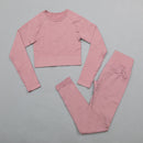 Legging deportivo de cintura alta, ropa deportiva para gimnasio para mujer, traje de Yoga para mujer sin costuras, conjunto de entrenamiento de alta elasticidad, Sujetador deportivo acolchado