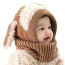 Korean Baby Strickmützen Hund Ohren Winter Earflap Jungen Mädchen Schal Set niedlich warm Kleinkind Hut Kinder Kinder winddichte Mütze 0-4 Jahre