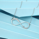 Personalized Infinity Necklace with 2 Names Custom Letter Nameplate Necklaces for Women Birthday Gift for Girlfriend