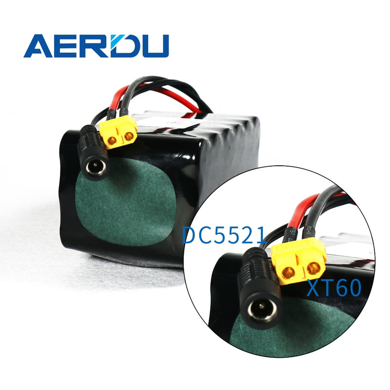 AERDU 3S6P 12V 21Ah 40A BMS orline battery pack 18650 li-ion 3500mah cells XT60 DC5521 400Watt High Power Motor Scooter light