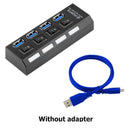 USB HUB 3.0 4 7 Port USB Multi Splitter mit Netzschalter Netzteil Adapter für Macbook PC Computer Laptops Notebook Zubehör