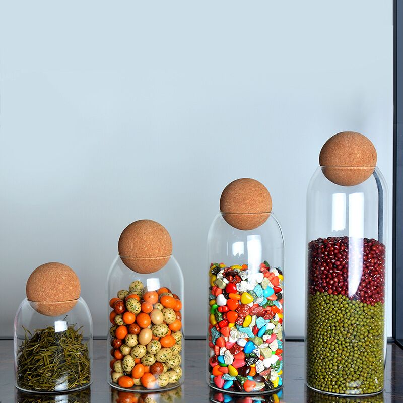 storage glass jar with wooden lid bottle kitchen mason jars with lid glass bottle container cereal dispenser canister