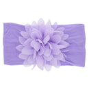Nishine Weiches Stretch-Satin-Rosen-Blumen-Baby-Stirnband, Neugeborene, Knoten, breite Nylon-Kopftücher, Turban, Mädchen, Kopfbedeckung, Kinder-Foto-Requisiten