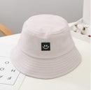 2020 New Smile Face Labeled Kinder Bucket Hats Alle Matched Simple Style Caps Kids Bob Hat Summer Fashion Sun Hat