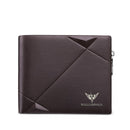 WILLIAMPOLO Men's Slim Wallet Genuine Leather Mini Purse Casual Design Bifold Brand Short Wallet Carteira Masculina PL191431SMT