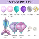 97 stücke Meerjungfrau Party Ballon Girlande Bogen Kit Lila Rosa Shell Meerjungfrau Schwanz Helium Globos Baby Shower Birthday Party Dekoration