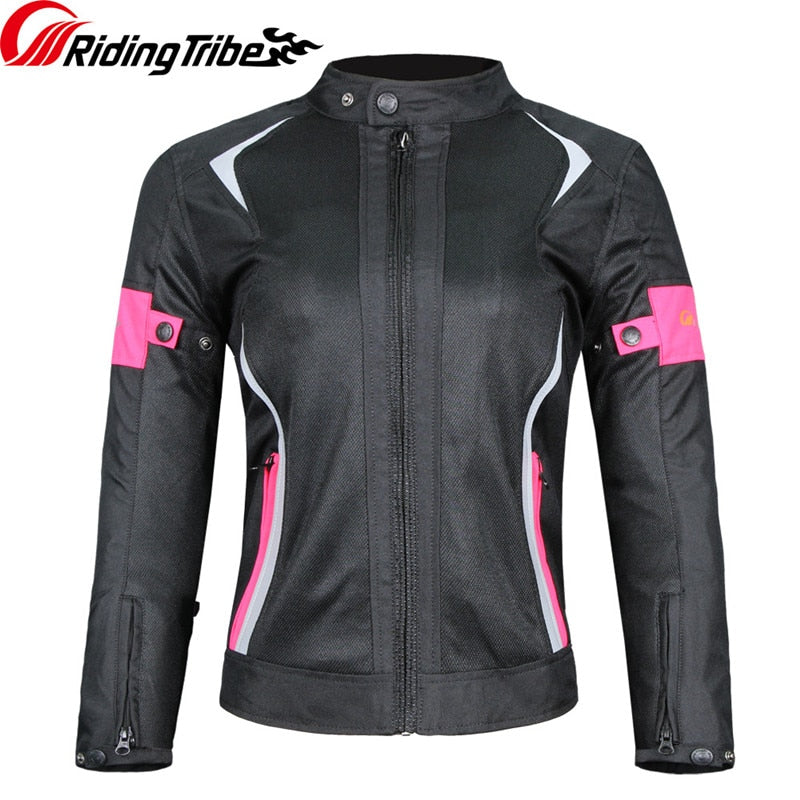 Women Motorcycle Jacket Riding Protective Armor Coat Summer Winter Waterproof Warm Lady Girl Clothing Anti-collision Wear JK-52