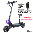 FLJ 72V 7000W Elektroroller mit zwei Motoren Motoren Acryl-LED-Pedal Top Speed ​​E Bike Scooter electrico