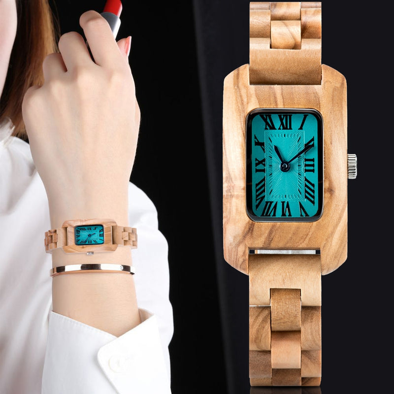 BOBO BIRD Relojes de madera para mujer Bamboo Zebra часы женские uhren damen Quartz Ladies FaWatches zegarek damski en caja de madera