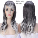 S-noilite Synthetic 28colors 22inch Loose Wave Perücken Halloween Cosplay Perücke Blau Rot Rosa Grau Lila Haarperücke Cosplay für Party