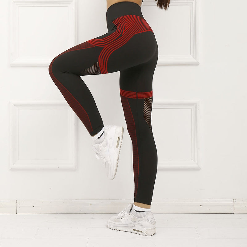Nahtloses Sport-Set Frauen weiblich schwarz zwei 2-teiliges bauchfreies Oberteil mit hoher Taille Leggings Sportsuit Workout Outfit Fitness Gym Yoga-Sets