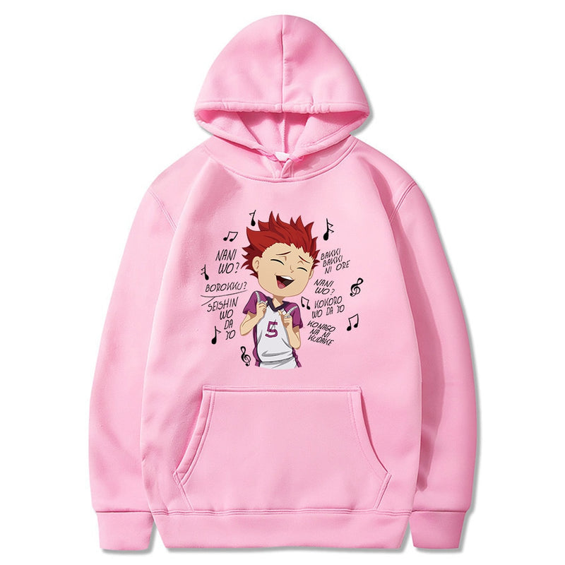 Funny Haikyuu Satori Tendou Hoodie Men Anime Manga Volleyball Long Sleeved Streetswear Hoodie